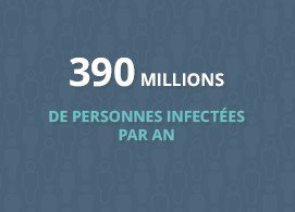 390 millions de personnes infectées par an