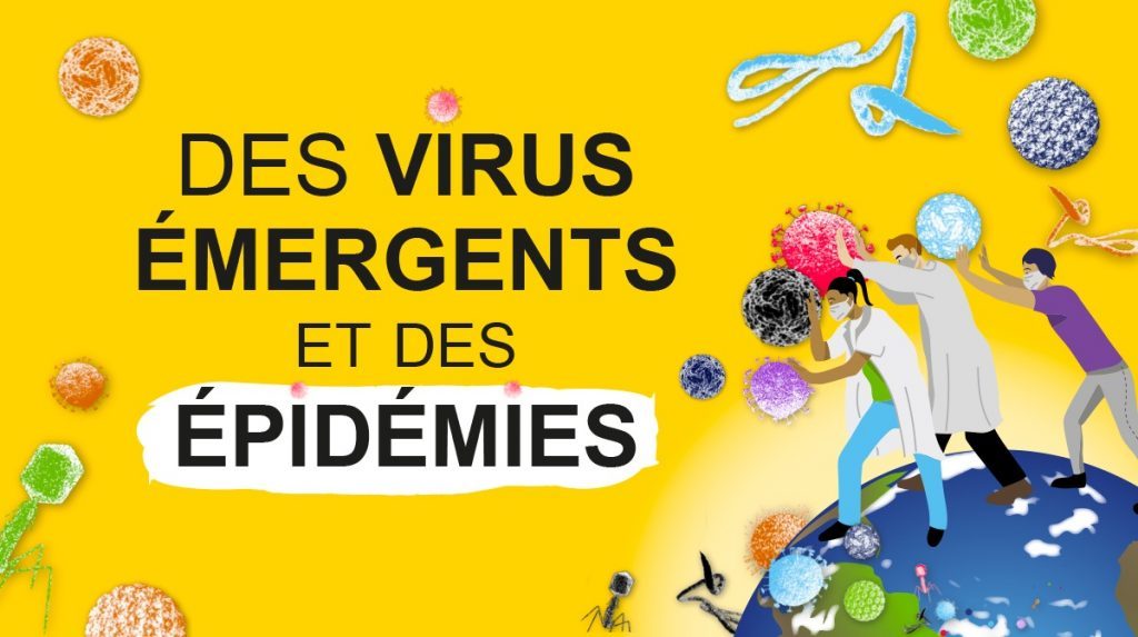 Visuel d'accroche de l'expostion "Des virus émergents et des épidémies"