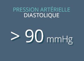 Pression artérielle diastolique > 90 mmHg