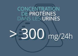 Concentration des protéines dans le utines > 300 mg/24h